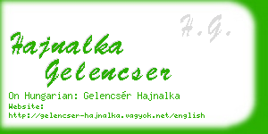 hajnalka gelencser business card
